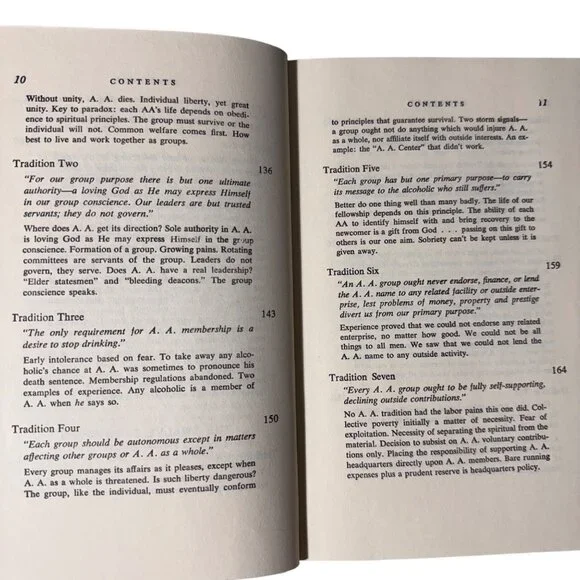 Twelve Steps Twelve Traditions Book Alcoholics Anonymous AA Eleventh Print 1972 - Picture 10 of 16